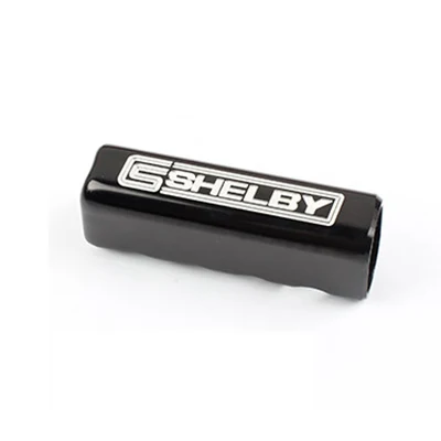 Алюминиевый сплав Металлическая рукоятка ручного тормоза крышка тормозной ручки замена аксессуары для Ford Mustang Shelby - Название цвета: Черный