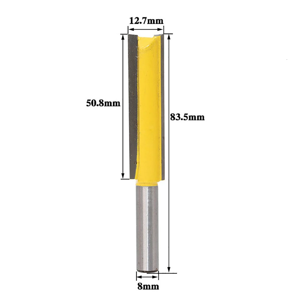 8 мм хвостовик Экстра длинная заподлицо удлиненная прямая фреза DIY деревообрабатывающий инструмент фрезерный обрезной станок сверлильный резак D4