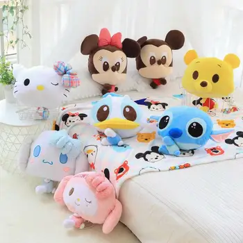 

New Cute Super Soft Plush Smooth Flannel Cinnamoroll Doll Cartoon Plush Doll Toys Blanket For Girl Kid