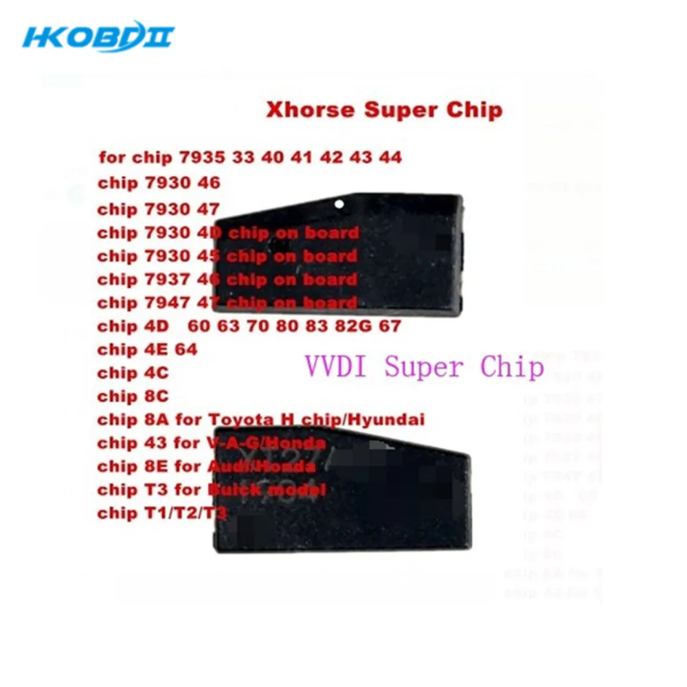 HKOBDII Xhorse 50/100 шт. VVDI супер чип XT27 для ID46/40/43/4D/8C/8A/T3/47/41/42/45 VVDI2 Key Tool /Mini Tool|Ключ от авто| |
