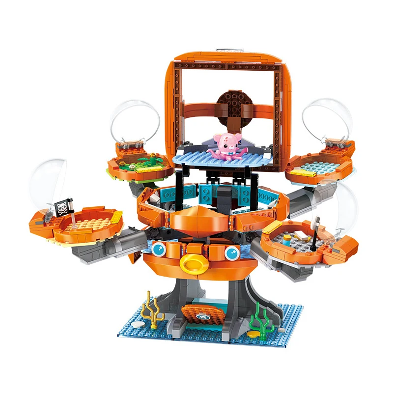 Enlighten 3708, 698 шт., Октонавты осьминог, осьминог, игровой набор, строительные блоки, игрушки для детей