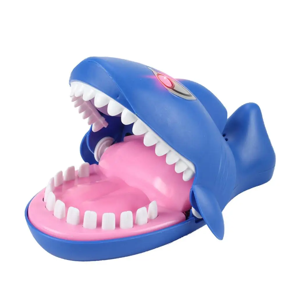 Simulation Sound Light Biting Finger Shark Animal Pressure Relief Trick Toy New