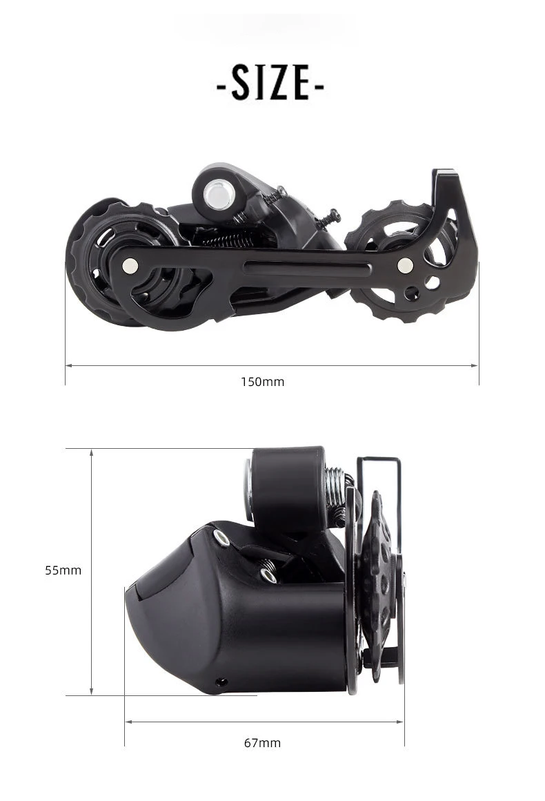 Achetez des SunRace RDM97 Dérailleur Arrière 9V Long Cage - Noir/Argent
