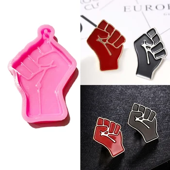 

DIY Fist Shape Key Chain Pendant Casting Silicone Mould Crafts Decoration Keychain Making Tools Crystal Epoxy Resin Mold