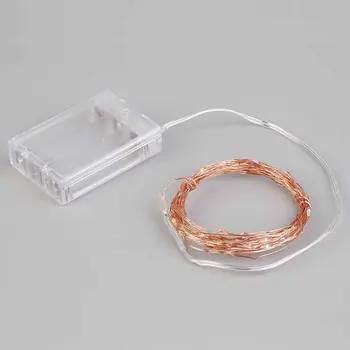 

4M 40Led 7 Colors Copper Wire Fairy String Light Waterproof 3 Aa Battery Operated Xmas Wedding Party Festival Decoration
