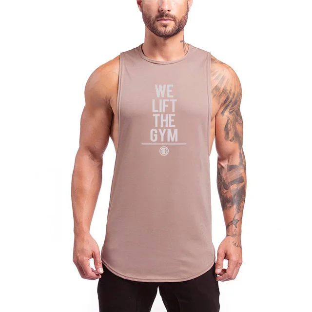 Brand Mens Casual Loose Fitness Tank 