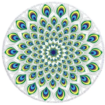 

Mandala Round Beach Towel With Tassel 150cm Yoga Mat Bedspread Tapestry Blanket Absorbent Microfiber 2019 New Fashion Style