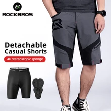 ROCKBROS 4D Women's Men's Shorts 2 In 1 With Separable Underwear Shorts Bike Shorts Climbing Running Bicycle Pants Cycling Trous
