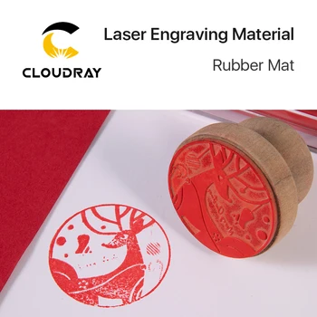 Cloudray 고무 매트 레이저 조각 재료 인감 조각 DIY 아트 디자인 재료 레이저 조각 및 마킹 기계