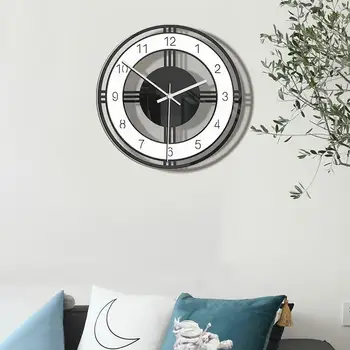 

Wall Clock Retro Simple Acrylic Round Dial Digital Mute Wall Hanging Clock Office Room Wall Hanging Ornament Exquisite Home Deco