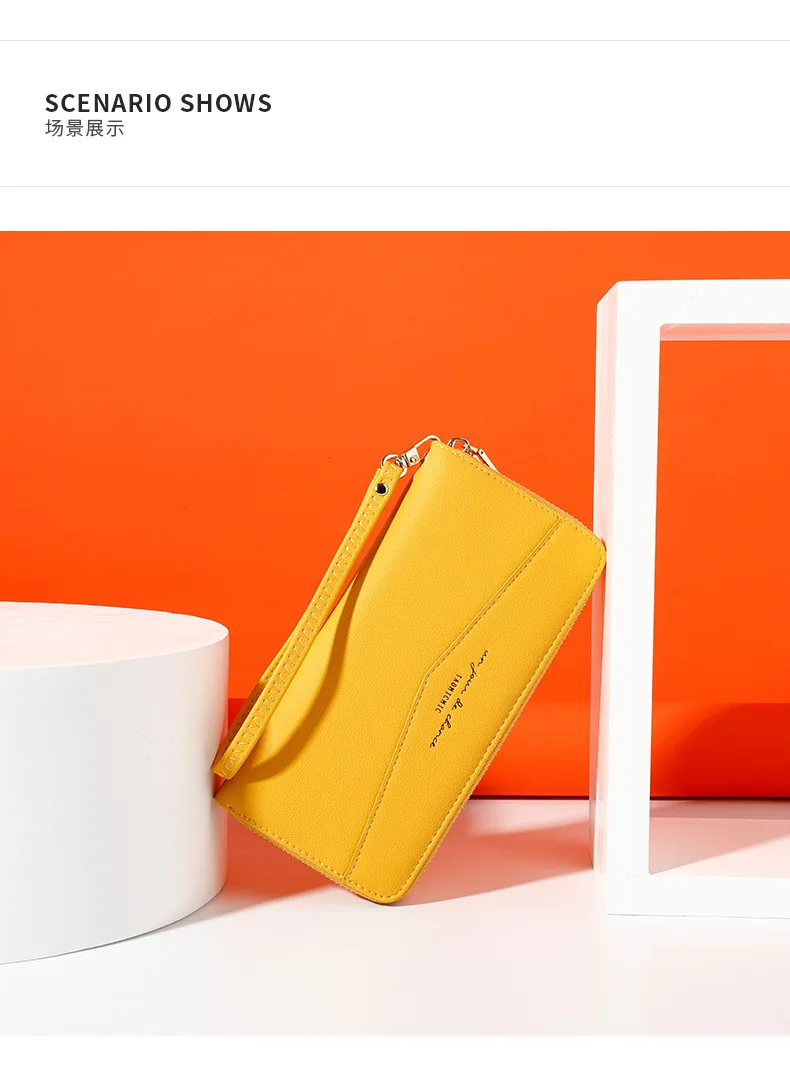 Essential Leather Wallets for Women 2019 Slim Continental Handy Wallet Black Pink Large Capacity Money Organizer wallets Clutch (8)