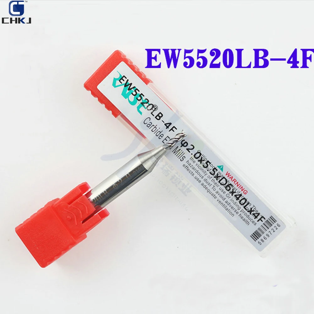 CHKJ 2,0 мм Фреза EW5520LB-4F для Ruizheng CNC машина Концевая мельница E9 A9 X007
