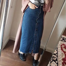 Abaya кимоно марокканские африканские женские джинсовые облегающие макси плюс синяя юбка длинные Дубаи турецкие исламские ковбойские джинсы юбка одежда