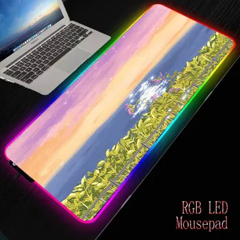 

ZSUXTC Painting Art RGB Soft Large Gaming Mouse Pad Oversize Glowing Led Extended Mousepad Base Computer Keyboard Pad Mat