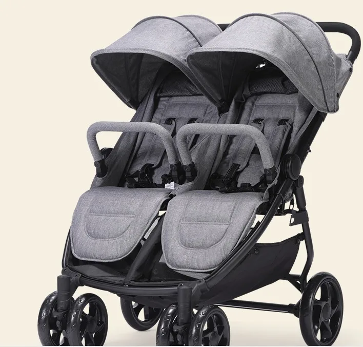 Chbaby, две детские Двойные коляски с высоким видом, могут сидеть, ложатся складывающиеся руки для амортизации, коляски, коляски для близнецов