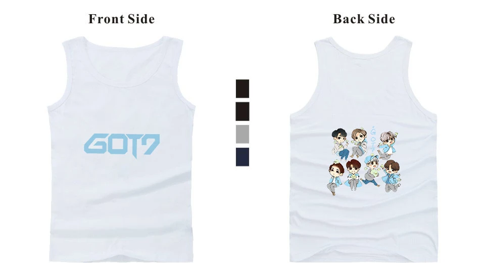 GOT7-2d, harajuku, Спортивная майка без рукавов для тренировок, майка, Мужская одежда для фитнеса или бодибилдинга, мужской спортивный жилет, мужские майки