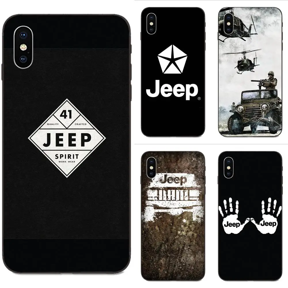 

TPU Coque For Apple iPhone 4 4S 5 5S SE 6 6S 7 8 Plus X XS Max XR Jeeps Wrangler Unlimited Tj Renegade