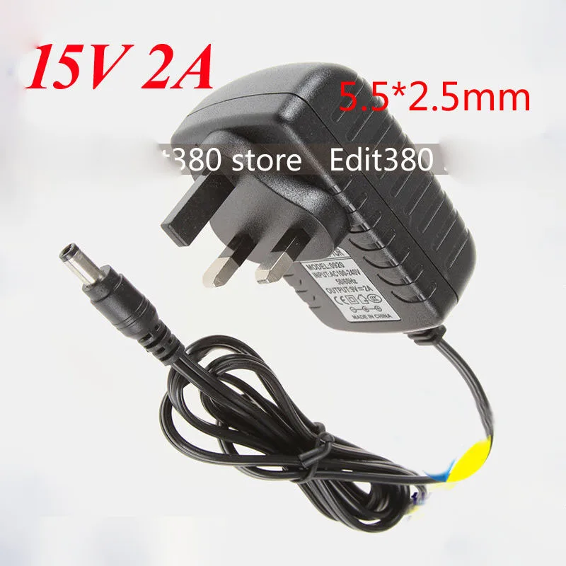 DC 15V 2A адаптер AC 220v 230v к DC15V конвертер питания зарядное устройство 5 мм