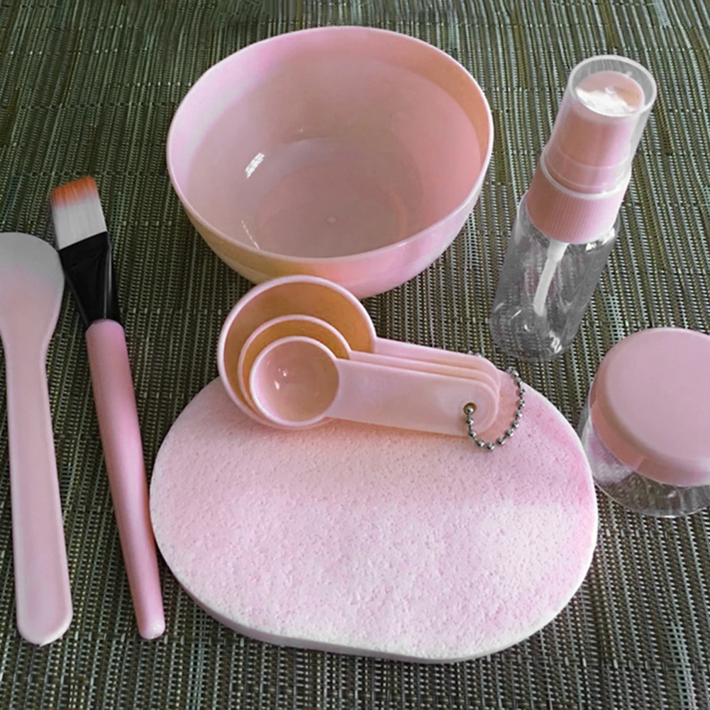 9Pcs DIY Mask Bowl Brush Spoon Tool Beauty Makeup Tool Homemade Stick Spray Bottle Measuring Spoon Face Skin Care ReusableTools