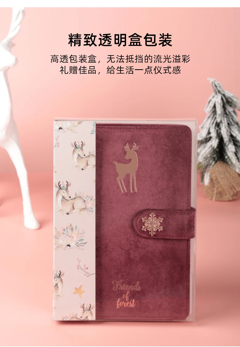 Never Christmas A5 пулевые журналы, записные книжки планировщик пустая бумага бархатная Тканевая обложка дневник новогодние подарочные канцелярские принадлежности