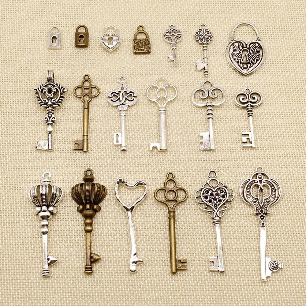 1 Piece Charm DIY Accessories For Jewelry Home Crown Key Love Lock HJ134 | Украшения и аксессуары