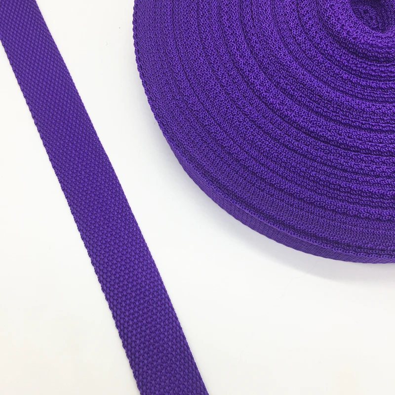 Purple 50 ярдов "(25 мм) ремень нейлоновая тесьма ранец обвязка швейная сумка ремень аксессуары - Цвет: Purple