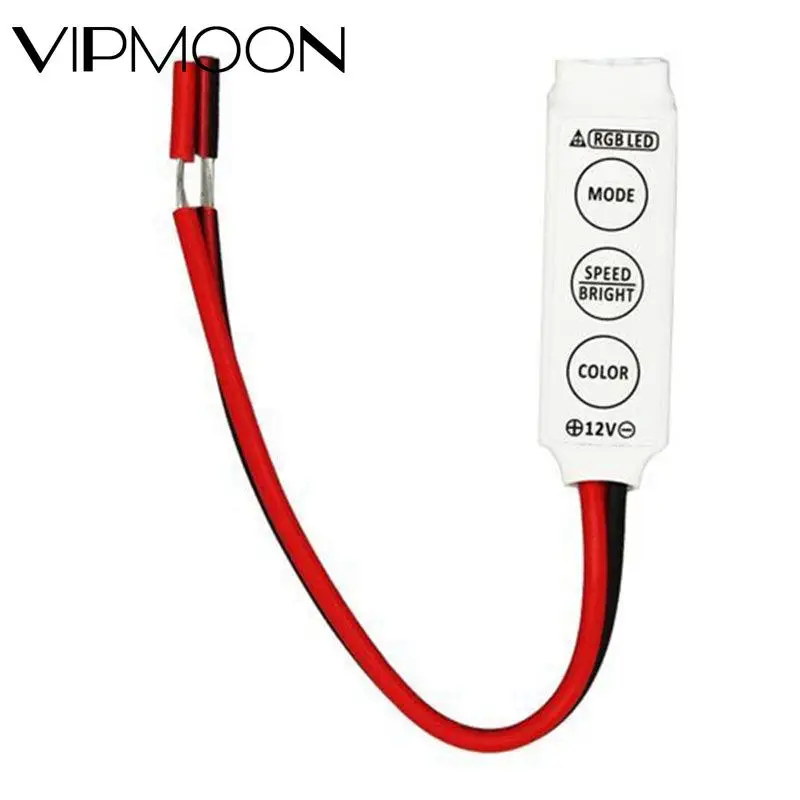 VIPMOON 5-Pack Mini DC12-24V LED Controller with Mode/Speed/Color Dimmer for 3528 5050 RGB Strip Lights | Освещение