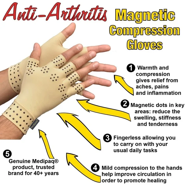 Магнитные против артрита здоровья компрессионные терапевтические перчатки ревматоидные руки облегчение боли руки запястья корректор De Postura