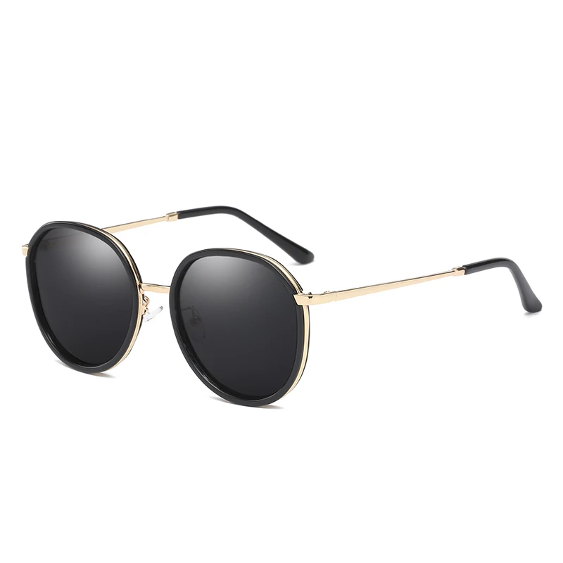 LEIDISEN Polarized Sunglass Women's style Fashion Dazzle Color Classic Metal Brand Designer UV400 Sun Glasses Vintage 0935