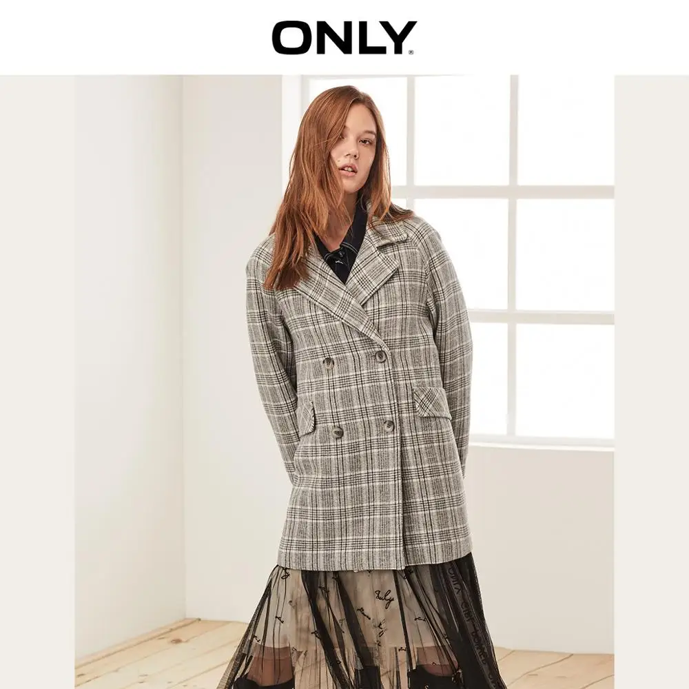 lower price  ONLY Autumn Winter Women's Loose Fit Thick Woolen Coat  11934S524