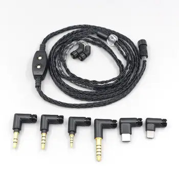 

16 Core Black OCC Awesome All In 1 Plug Earphone Cable For AKR03 Roxxane JH Audio JH24 Layla Angie LN006957