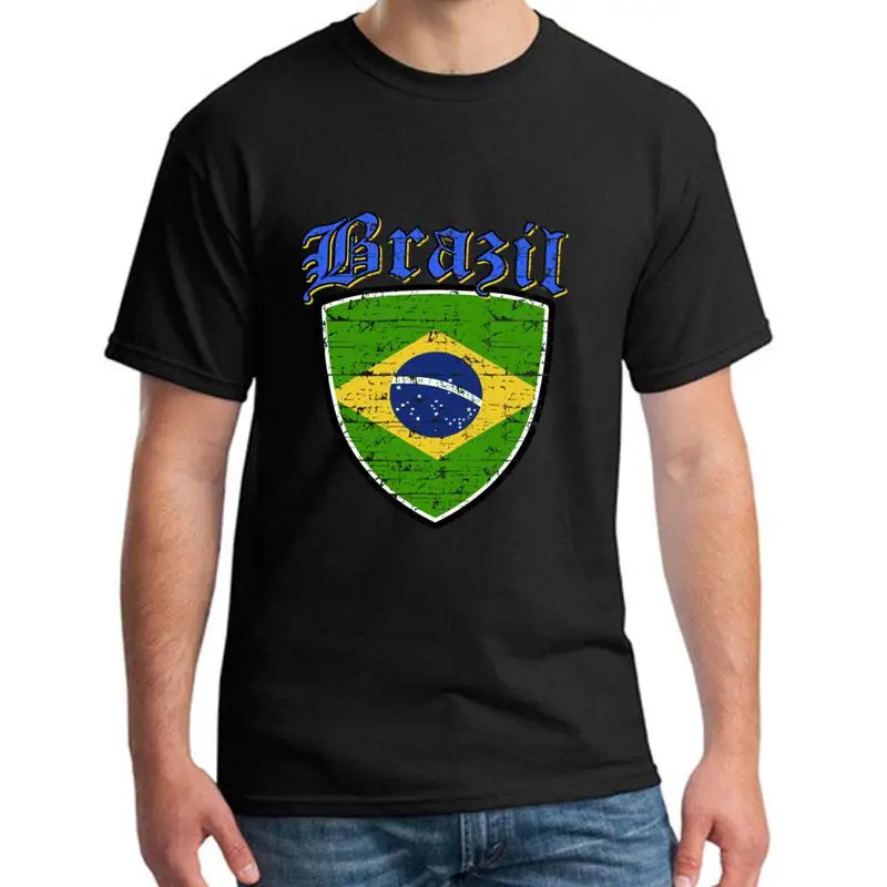 

personalized Brazil Designs t shirt for men Comfortable Breathable Hipster gents t shirt tee black Popular
