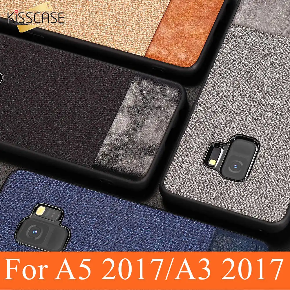 

KISSCASE Fabric Cloth Textile Case For Samsung A5 2017 Case A3 2017 Leather Cloth Fundas For Samsung A3 2017 A5 2017 Coque Capas