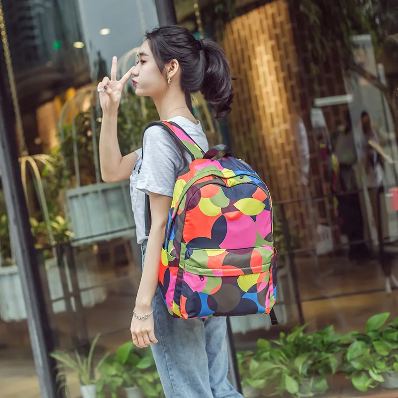 

Teenage Student USB Backpack Camouflage Nylon Fashionable School Bags Portable Backpack Children's Leisure Pack Waterproof Wild
