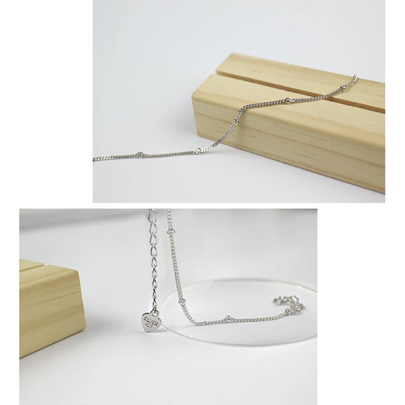 VIVILADY Настоящее 925 пробы серебро для женщин Шарм Braclet шикарный Крошечные Круглые бусины трендовая цепочка для леди студентка девушка основные ювелирные изделия