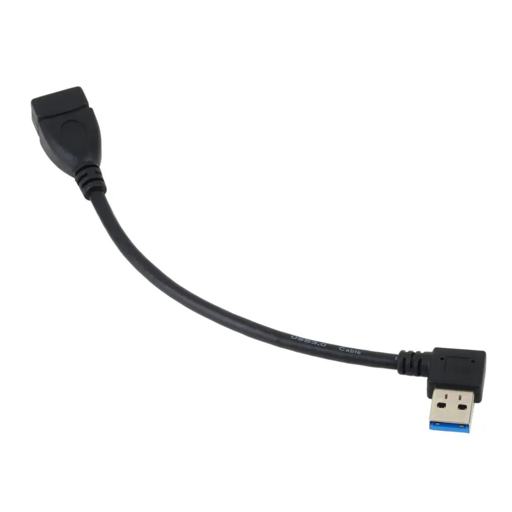 USB 3,0 Мужской к женскому 90 градусов Расширение Дата кабель, шнур синхронизации адаптер