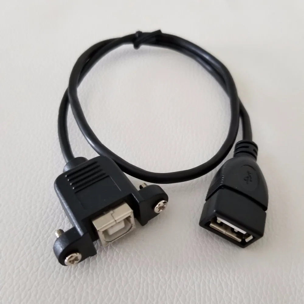 Usb-кабель для расширения данных с винтами и креплением на панель Черный 50 см |