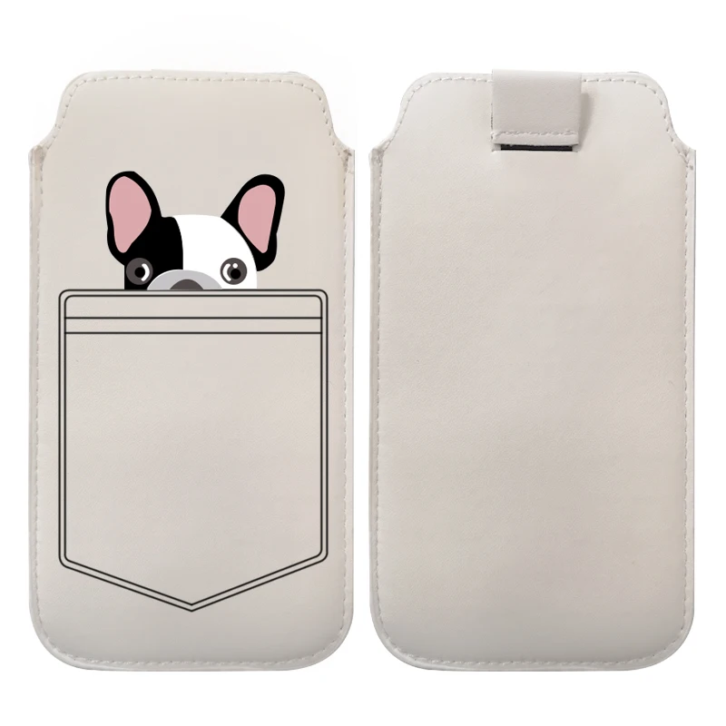 Leather Pouch with Rope Pull Cover - Versatile Phone Bag Case