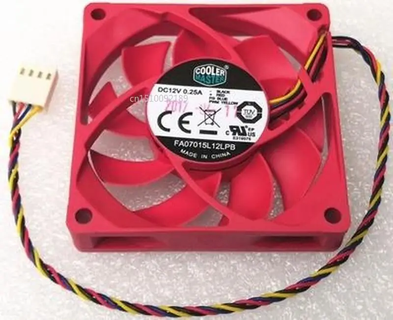 Для COOLER MASTER FA07015L12LPB DC12V 0.25A 4pin 4 провода 7015 70x70x15 мм вентилятор охлаждения