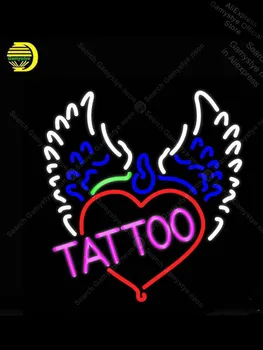 

NEON SIGN For Piercing Tattoo Addiction Logo Signboard GLASS neon signboard ub world series state light lampe neon icons light
