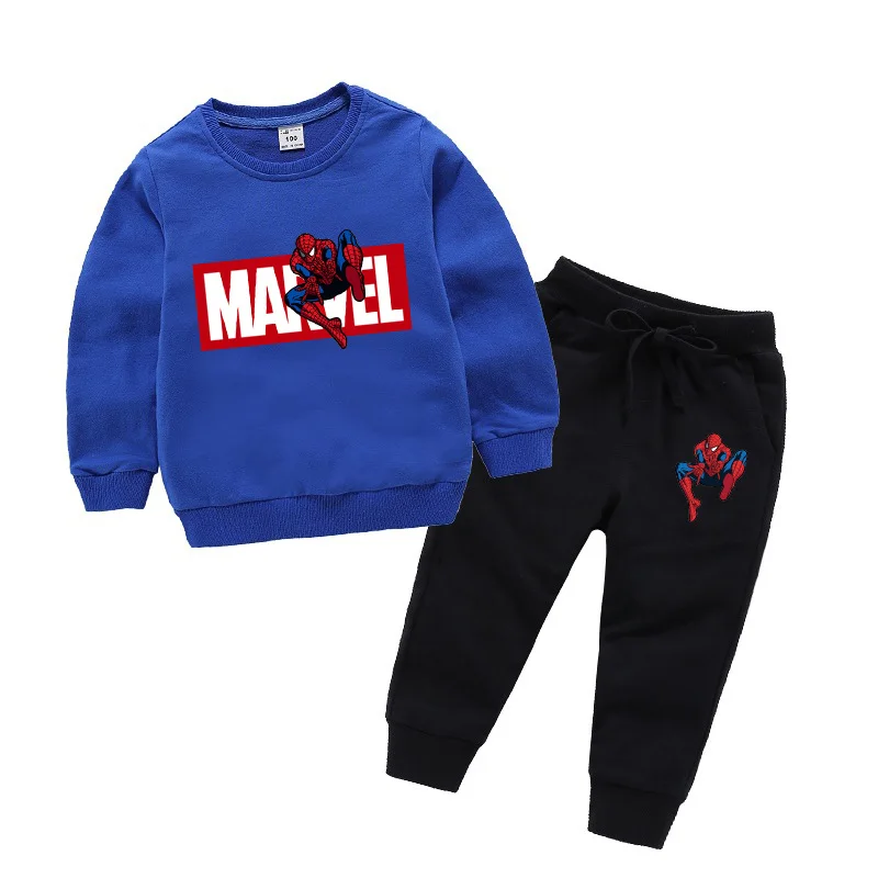 1-10Y Baby Boys Spiderman Clothing Set Sport Suit Children Fashion Child Spider Man Costume Kids Sweatshirts Tracksuit Clothes - Цвет: color 8