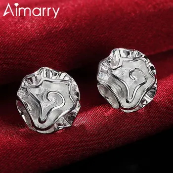 

Aimarry 925 Sterling Silver Charm Rose Flower Earrings For Women Party Christmas Gifts Wedding Fashion Jewelry