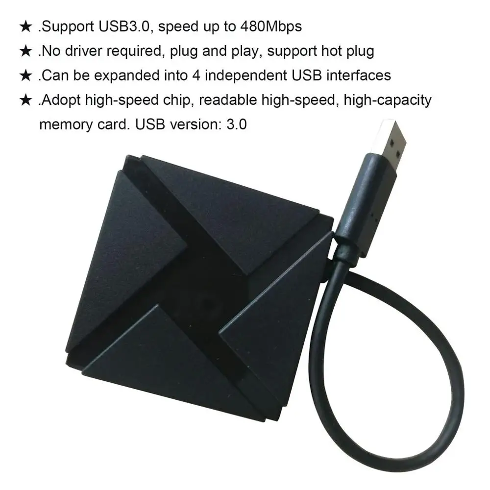 4 usb-хаб Многофункциональный USB разветвитель с Питание Интерфейс 4 Порты usb адаптер высокое Скорость концентратор для ПК компьютер