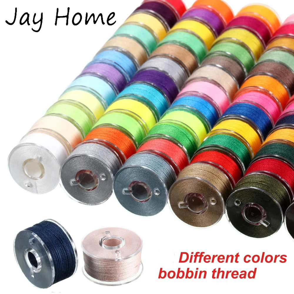 

Multicolor Thread Spools Sewing Machine Bobbins Plastic Bobbins with Thread for Sewing Machines Quilting Sewing Accessories