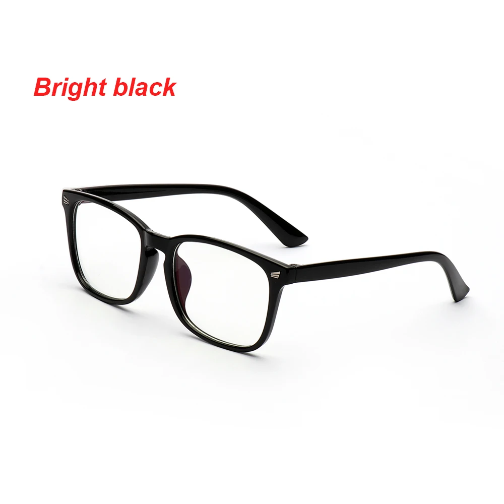 Bright Black Мода унисекс анти-синий светильник очки компьютерные очки Радиационная защита очки игровые очки для чтения плоские зеркальные очки - Цвет оправы: Bright Black