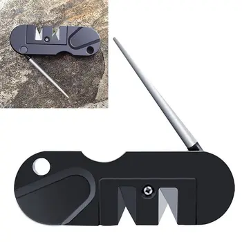

New Portable Mini Knife Multifunction Sharpener, Steel Outdoor EDC Mini Tool Sharpener
