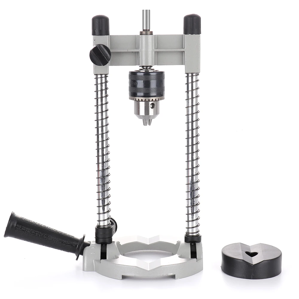 

Electric Pipe Hand Drill Drilling Guide Holder Stand With Adjustable Angle Removable Handle DIY Woodworking Tool High Quality