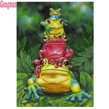 DIY фото на заказ Алмазная мозаика цветная лягушка Алмазная Стразы Вышивка картина Полный Сверла квадратные круглые камни вышивка крестиком