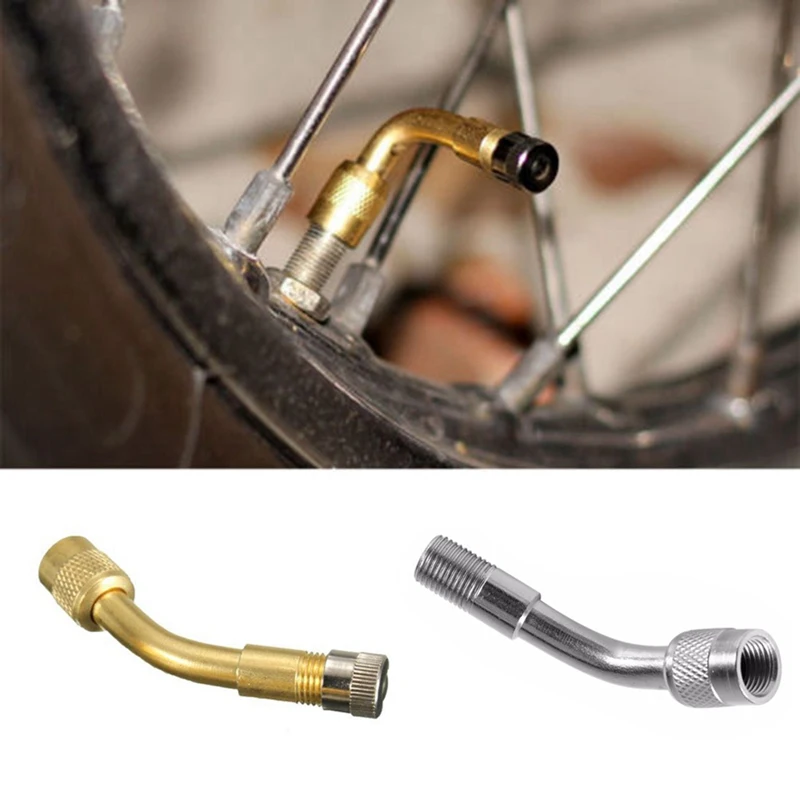 45/90/135 Degree Angle Brass Air Tyre Valve Schrader Valve Stem with Extension Adapter for Car Truck Motorcycle