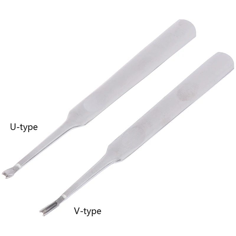 115U 115V Shaped 115 мм нержавеющая сталь U или V формы кожевенное ремесло вырезка кожа инструменты DIY Металл Кожа ремесло инструменты Прямая поставка - Цвет: 115U 115V Shaped